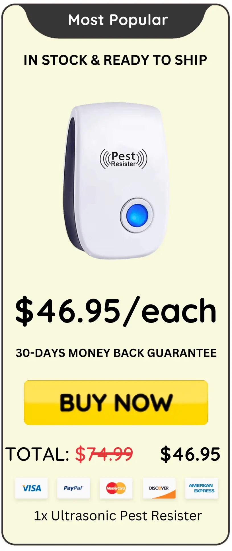 Ultrasonic Pest Resister price 